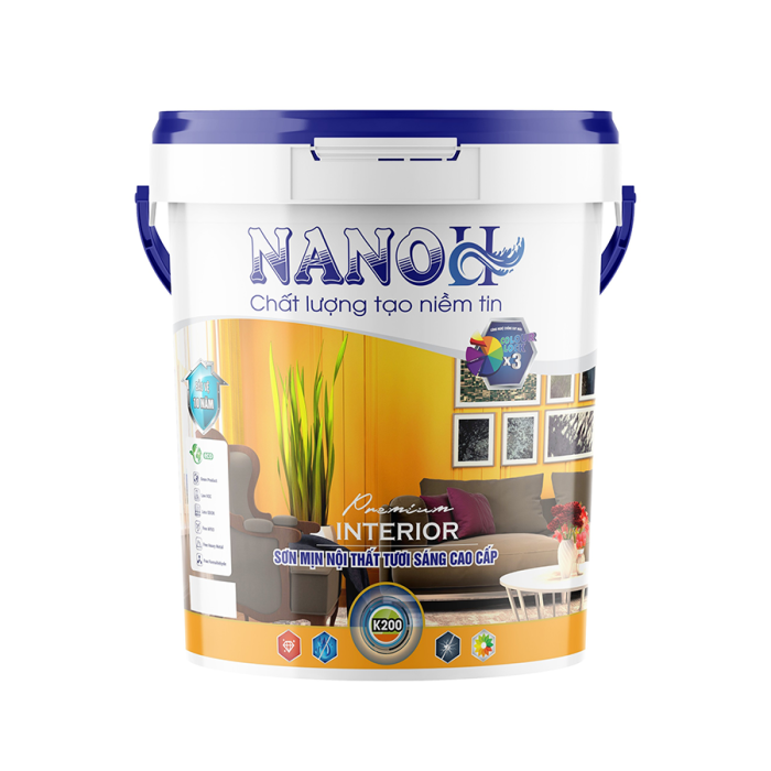 Sơn mịn nội thất tươi sáng cao cấp